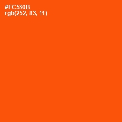 #FC530B - International Orange Color Image