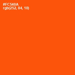 #FC540A - International Orange Color Image