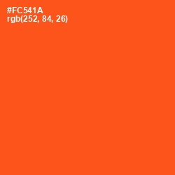 #FC541A - International Orange Color Image
