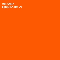 #FC5902 - International Orange Color Image