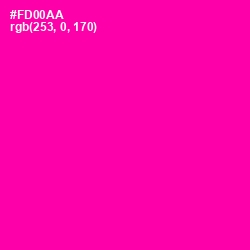 #FD00AA - Hollywood Cerise Color Image