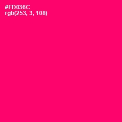 #FD036C - Rose Color Image