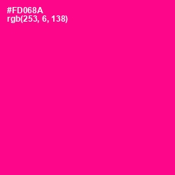 #FD068A - Hollywood Cerise Color Image