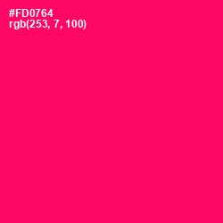 #FD0764 - Rose Color Image