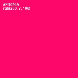 #FD076A - Rose Color Image