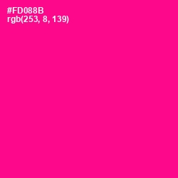 #FD088B - Hollywood Cerise Color Image