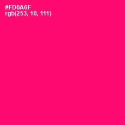 #FD0A6F - Rose Color Image