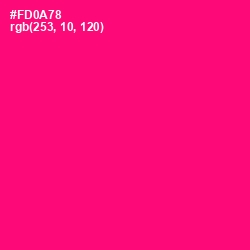 #FD0A78 - Rose Color Image