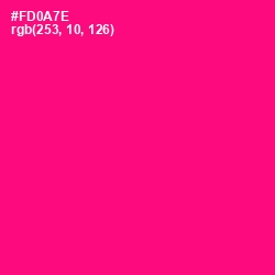 #FD0A7E - Rose Color Image