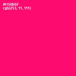 #FD0B6F - Rose Color Image