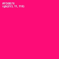 #FD0B76 - Rose Color Image