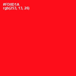 #FD0D1A - Red Color Image