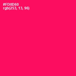 #FD0D60 - Rose Color Image