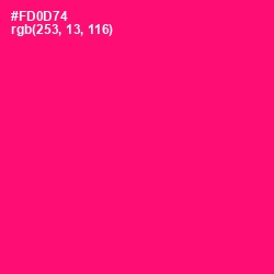 #FD0D74 - Rose Color Image