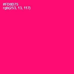 #FD0D75 - Rose Color Image