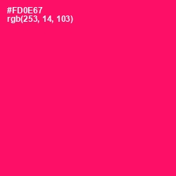 #FD0E67 - Rose Color Image