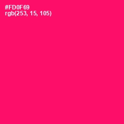 #FD0F69 - Rose Color Image