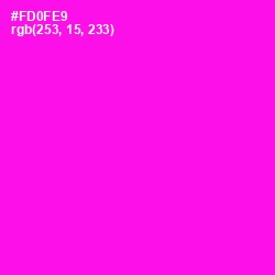 #FD0FE9 - Magenta / Fuchsia Color Image