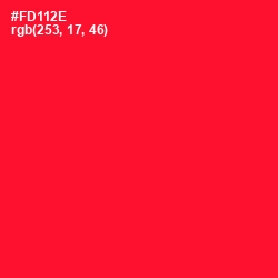 #FD112E - Torch Red Color Image