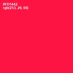#FD1442 - Razzmatazz Color Image