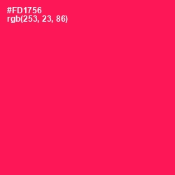 #FD1756 - Razzmatazz Color Image