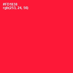 #FD1838 - Torch Red Color Image