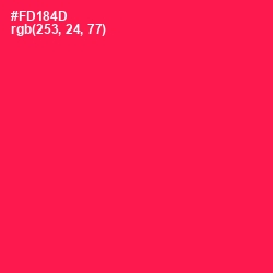 #FD184D - Razzmatazz Color Image