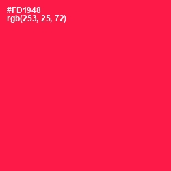 #FD1948 - Razzmatazz Color Image
