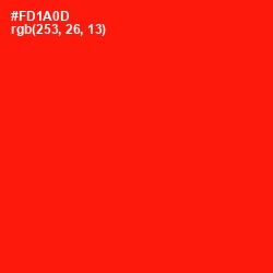 #FD1A0D - Red Color Image