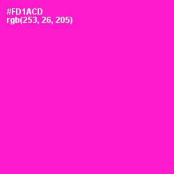 #FD1ACD - Shocking Pink Color Image