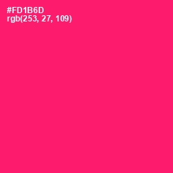 #FD1B6D - Rose Color Image