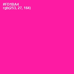 #FD1BA4 - Hollywood Cerise Color Image