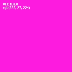 #FD1BE0 - Magenta / Fuchsia Color Image