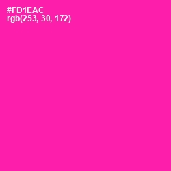#FD1EAC - Hollywood Cerise Color Image
