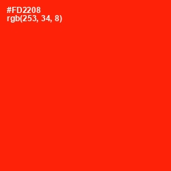 #FD2208 - Scarlet Color Image