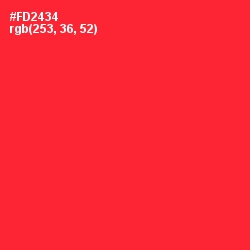 #FD2434 - Alizarin Crimson Color Image