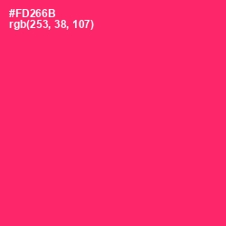 #FD266B - Radical Red Color Image