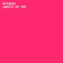 #FD286D - Radical Red Color Image