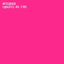 #FD288B - Wild Strawberry Color Image