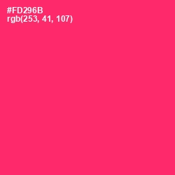 #FD296B - Radical Red Color Image