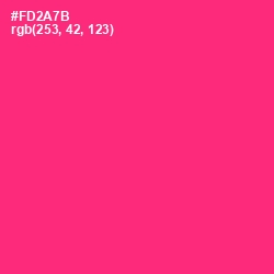 #FD2A7B - Radical Red Color Image