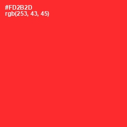 #FD2B2D - Red Orange Color Image