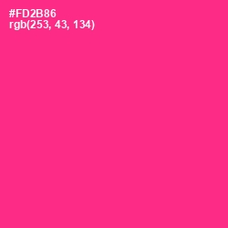 #FD2B86 - Wild Strawberry Color Image