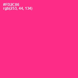 #FD2C86 - Wild Strawberry Color Image
