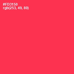 #FD3150 - Radical Red Color Image