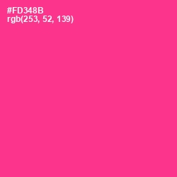 #FD348B - Wild Strawberry Color Image