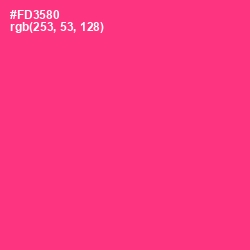 #FD3580 - Wild Strawberry Color Image