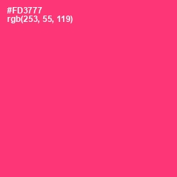 #FD3777 - Radical Red Color Image
