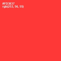 #FD3837 - Red Orange Color Image