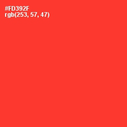 #FD392F - Red Orange Color Image